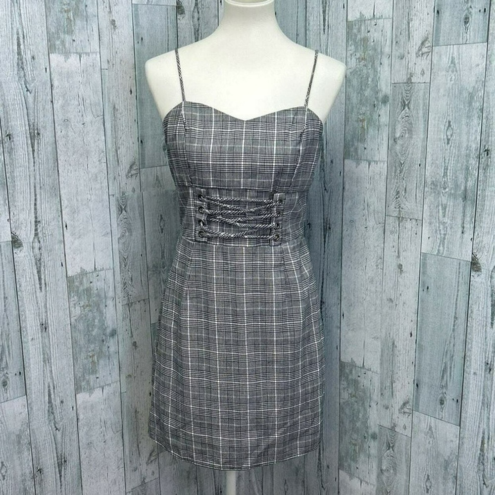 Wild fable plaid striped corset dress
